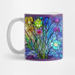 Stained Glass Flowers Mug